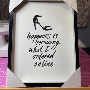 Super cute “online shopping” quote artwork.